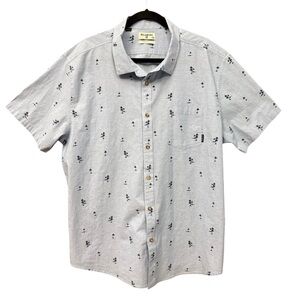 Billabong Palm Tree Coastal Dad Button Up Shirt Mens XXL Vacation Resort 🧜🏻‍♂️